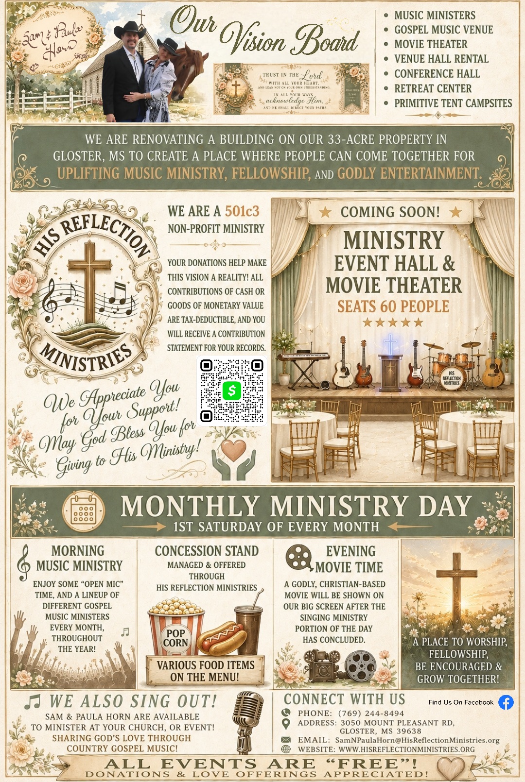 His Reflection Ministries Vision Board